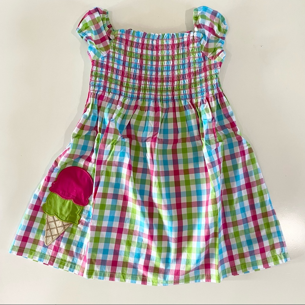 NWT Gymboree Girls Sz 2T 2 Plaid Ice Cream Summer Dress New